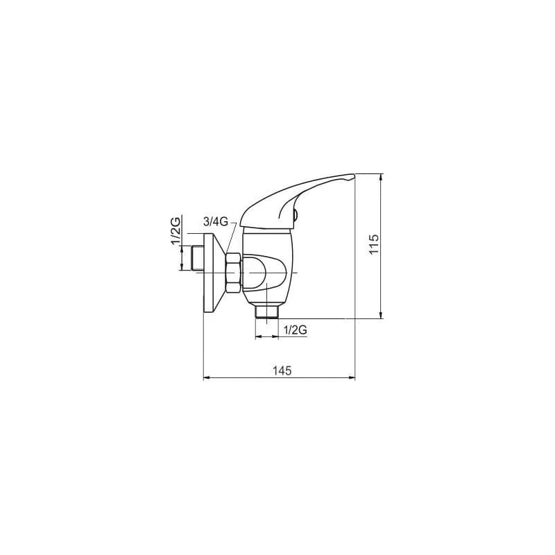 NOVASERVIS - Sprchová batéria 100 mm Metalia 55 chróm 55064,0 2