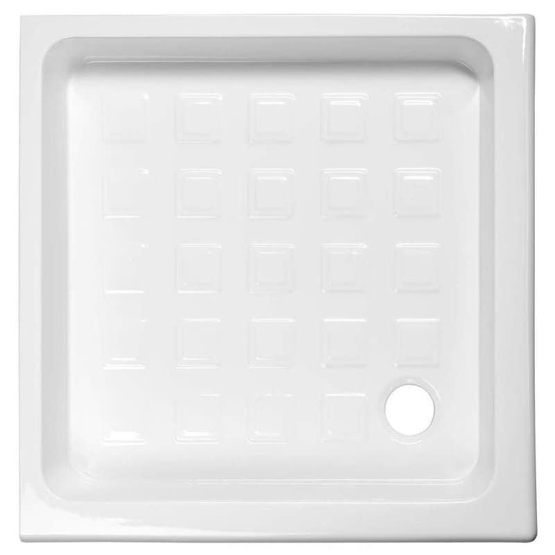 KERASAN - RETRO keramická sprchová vanička, štvorec 90x90x20cm, biela 133801 1