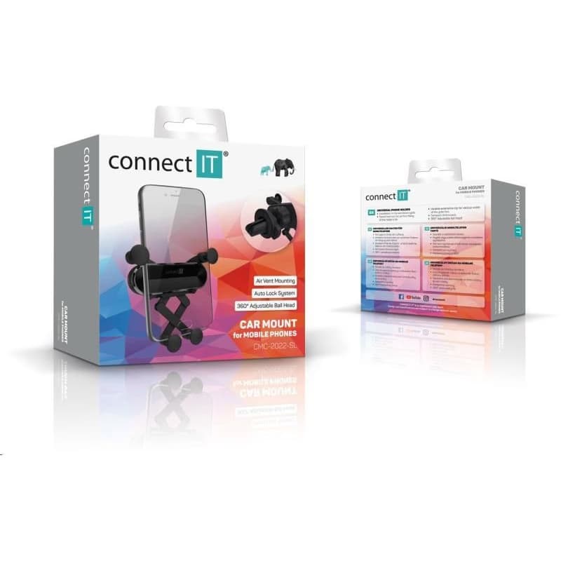 CONNECT IT InCarz SPIDER univerzálny držiak do auta, do mriežky, čierno-strieborný 6