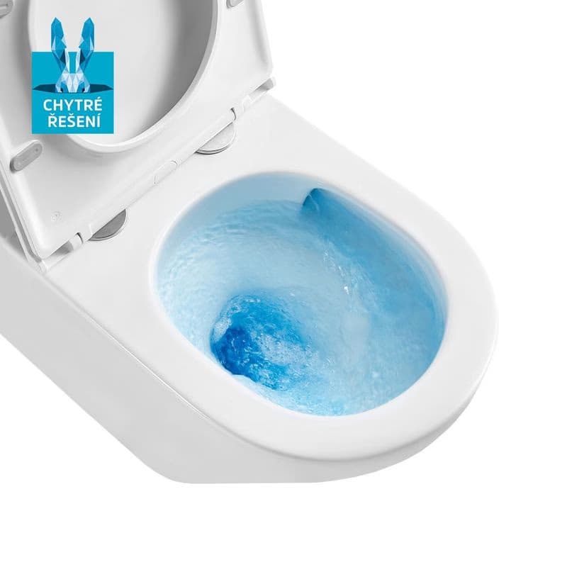 Mereo WC kombi, vario odpad, kapotované, Smart Flush RIMLESS, keramické, vr. sedátka VSD91T1 5