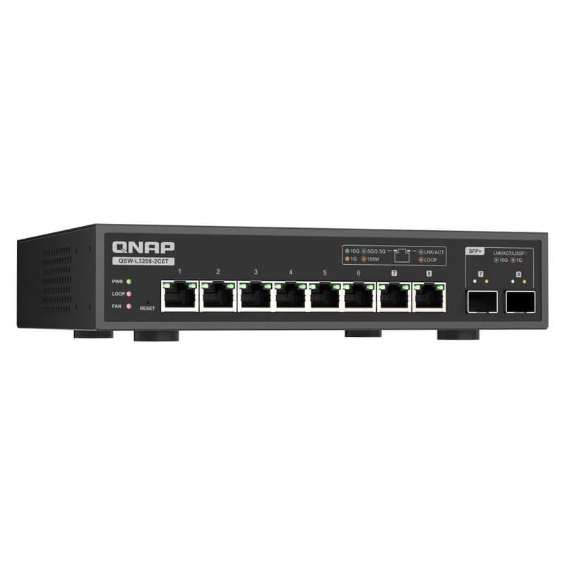 QNAP switch QSW-L3208-2C6T (6x 10GbE port, 2x 10G SFP+/NBASE-T Combo, Lite Managed) 4