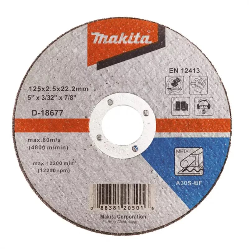Kovový rezací kotúč Makita 125X2,5MM D-18677 1