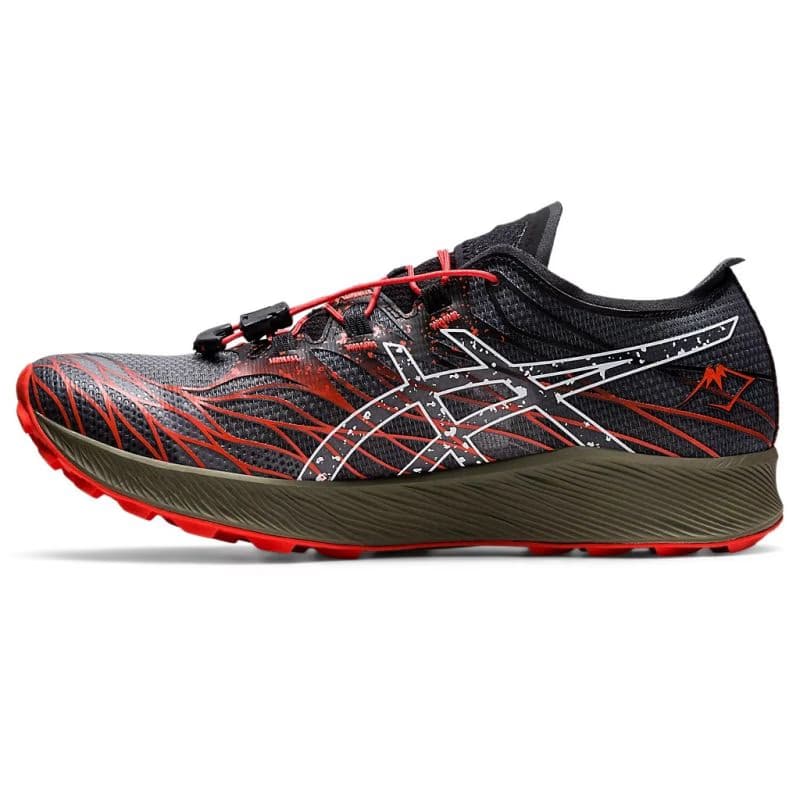 Pánska bežecká trailová obuv ASICS FujiSpeed black cherry tomato 2