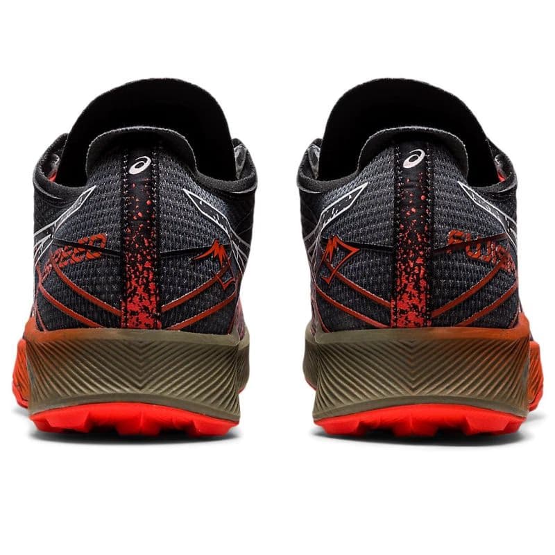 Pánska bežecká trailová obuv ASICS FujiSpeed black cherry tomato 4