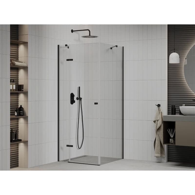 MEXEN/S - ROMA sprchovací kút 100x100, transparent, čierna 854-100-100-70-00 2