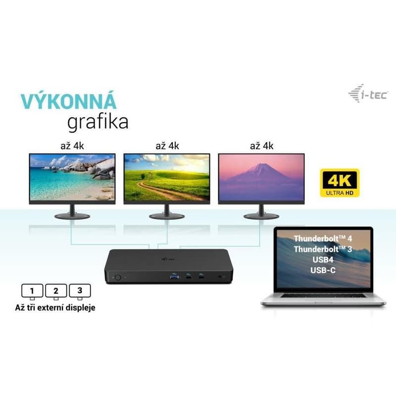i-tec USB-C Triple 4K Display Docking Station Gen2 Pro, PD 100W 5