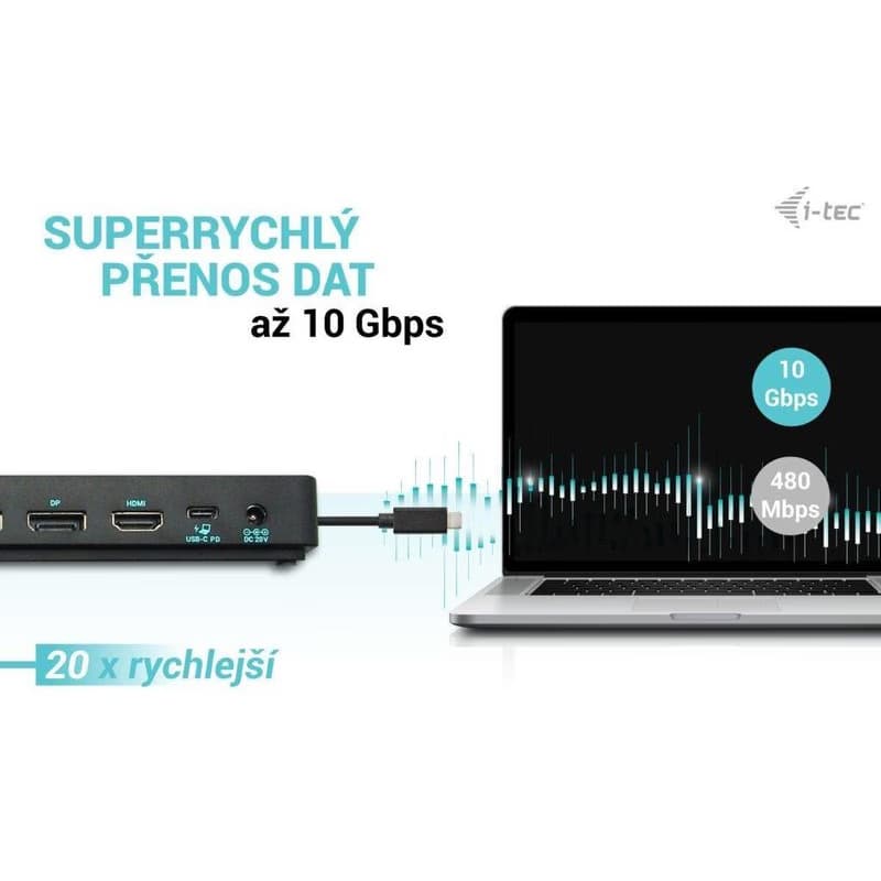 i-tec USB-C Triple 4K Display Docking Station Gen2 Pro, PD 100W 6