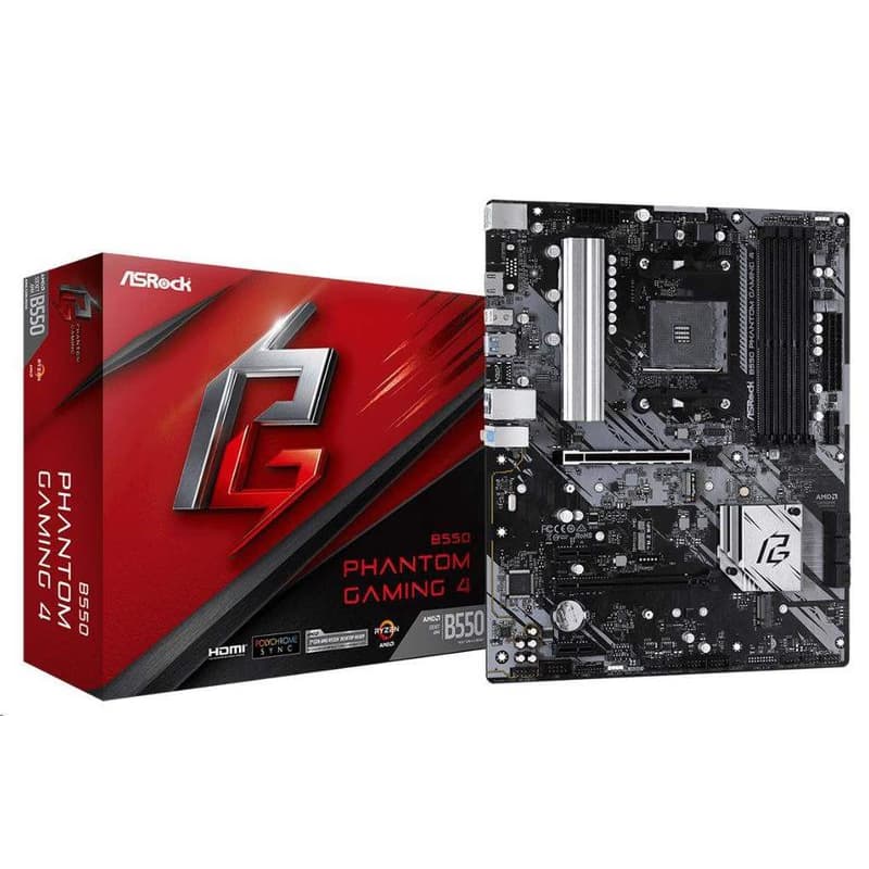 ASRock MB Sc AM4 B550 Phantom Gaming 4, AMD B550, 4xDDR4, HDMI 5