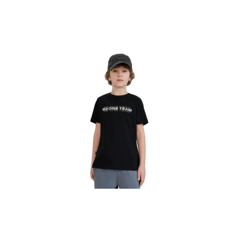 Chlapčenské tričko s krátkym rukávom 4F JUNIOR TSHIRT M2186-20S-DEEP BLACK 1