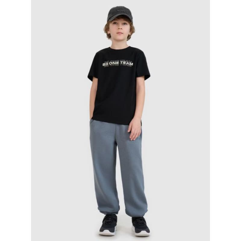 Chlapčenské tričko s krátkym rukávom 4F JUNIOR TSHIRT M2186-20S-DEEP BLACK 3