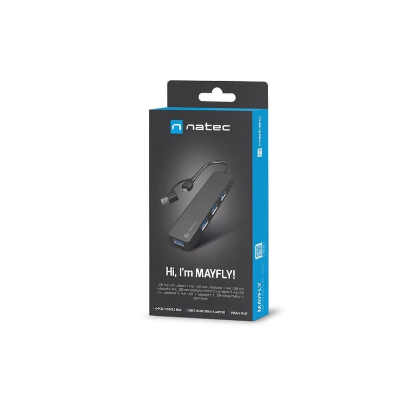 Rozbočovač Natec MAYFLY 4xUSB-A 3.0 HUB + USB-A adaptér 5
