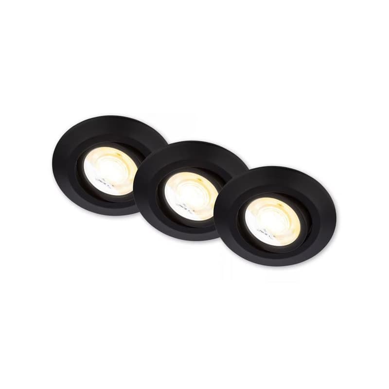 Briloner 7587035-SADA 3xLED Kúpeľňové podhľadové svietidlo KLIRA LED/4,9W/230V IP23 čierna 7587035 1