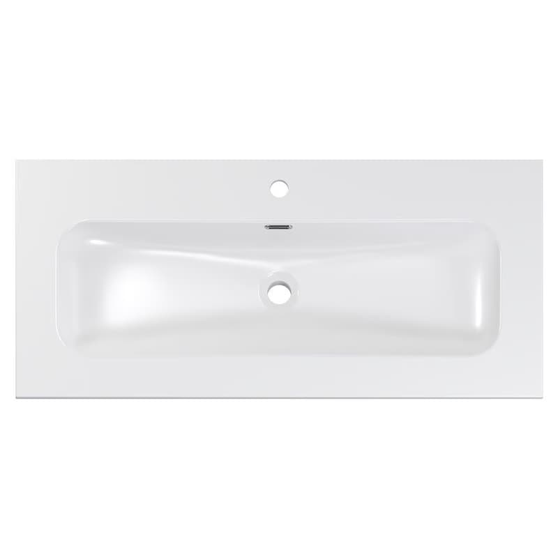 ArtCom Keramické umývadlo FLY 100 | biely lesk 100 cm 3