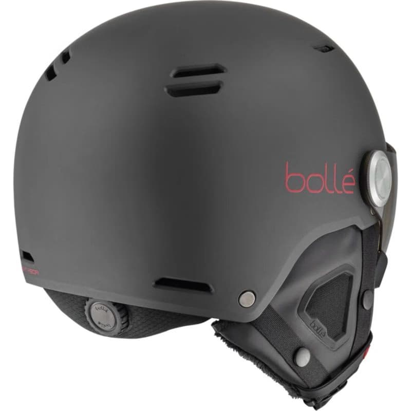 Lyžiarska prilba so štítom BOLLE Might Visor-Titanium Red Matte - Brown Gun Cat 2 3