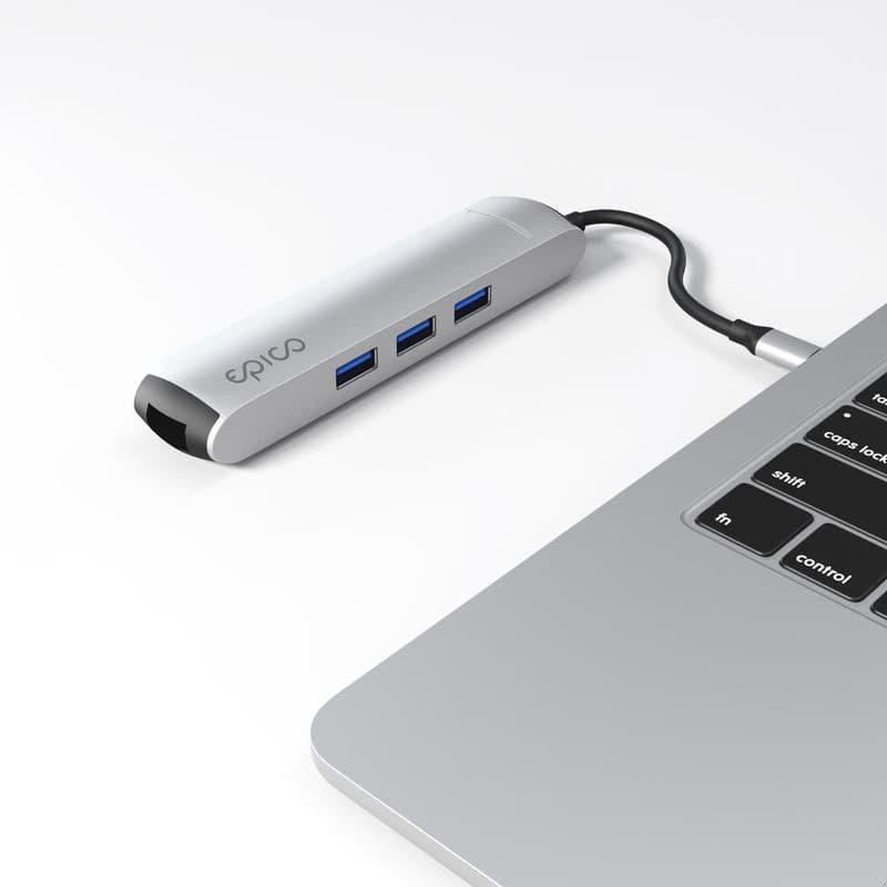 Epico 6v1 Slim Hub 8K s USB-C konektorom - strieborná 3