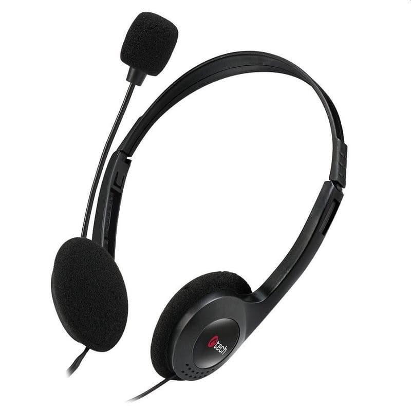 C-TECH Slúchadlá s mikrofónom MHS-03E, čierna 1