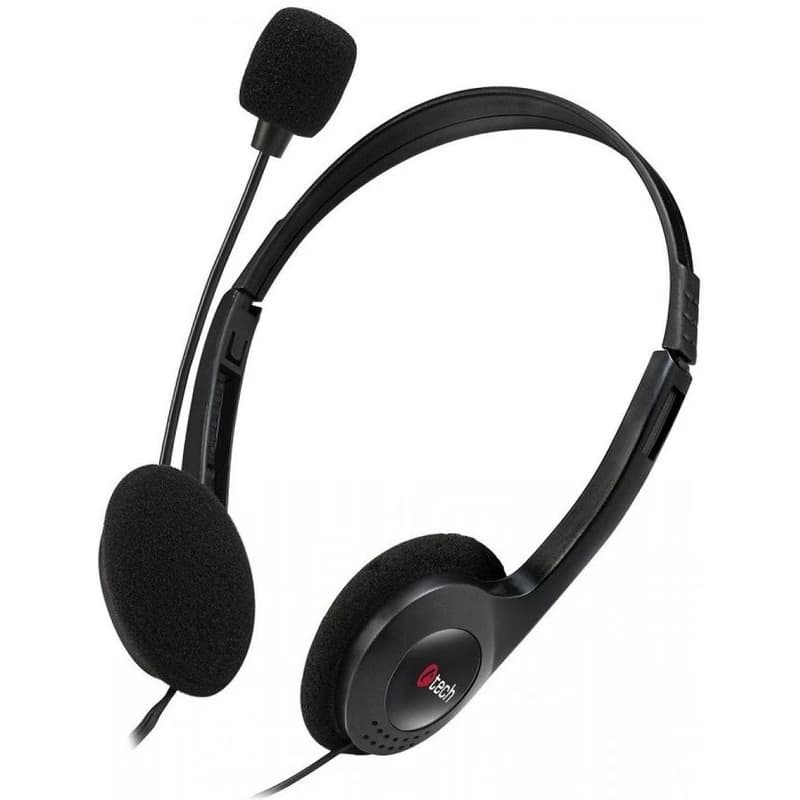 C-TECH Slúchadlá s mikrofónom MHS-03E, čierna 2