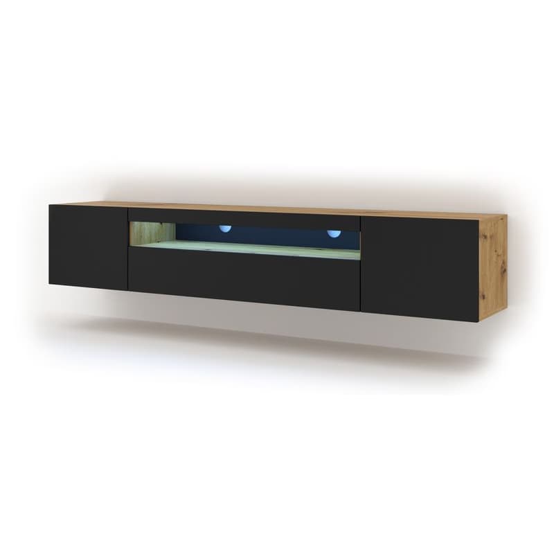 ArtBm TV stolík AURA 200 | dub artisan/čierny mat 2