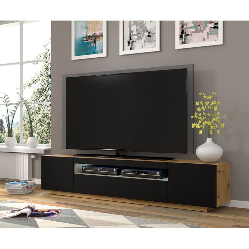 ArtBm TV stolík AURA 200 | dub artisan/čierny mat 3