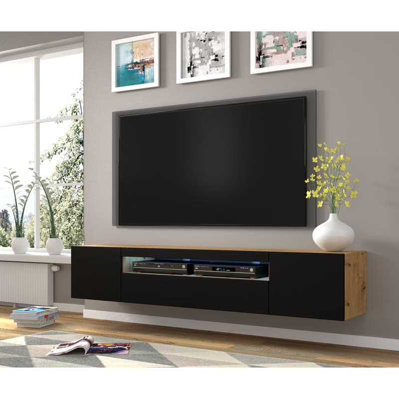 ArtBm TV stolík AURA 200 | dub artisan/čierny mat 4