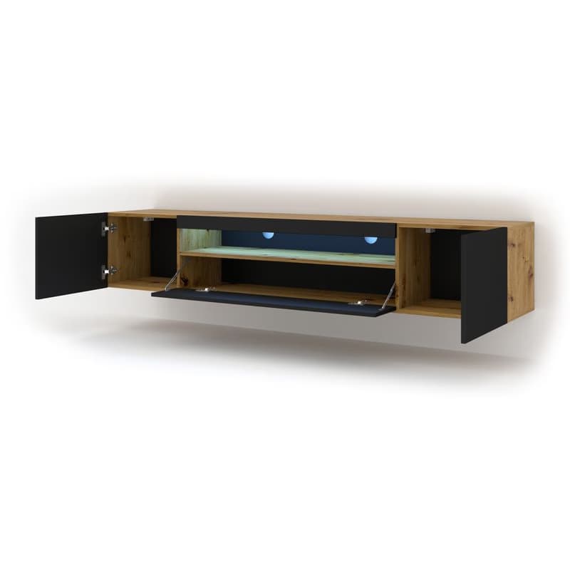 ArtBm TV stolík AURA 200 | dub artisan/čierny mat 6