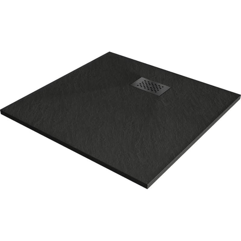 MEXEN/S - Hugo sprchová vanička SMC 80 x 80, čierna, krytka čierna 42708080-B 1