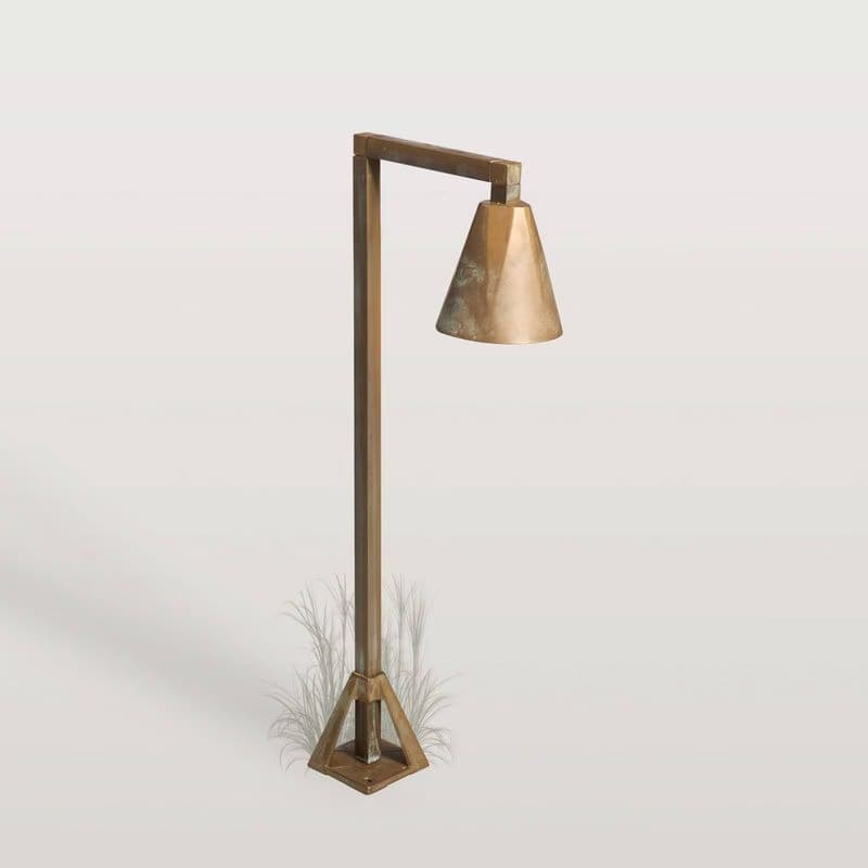 LED podlahová lampa Silva Disk, 50 x 19 cm, antická mosadz 1