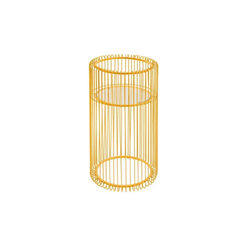 Wire stolík na kvetiny mosadzný 70 cm