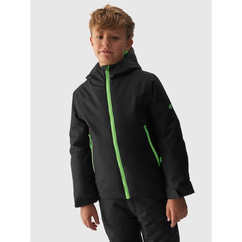 Chlapčenská lyžiarska bunda 4F JUNIOR TECHNICAL JACKET-JAW23TTJAM297-21S-BLACK 2
