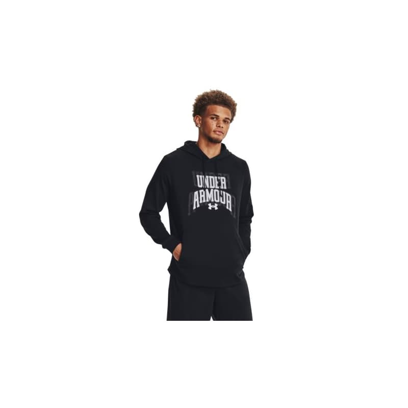Pánska mikina s kapucňou UNDER ARMOUR UA Rival Terry Graphic HD-BLK 1