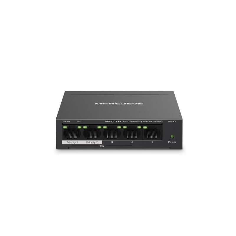 Mercusys MS105GP 5xGb destop switch 4xPoE+