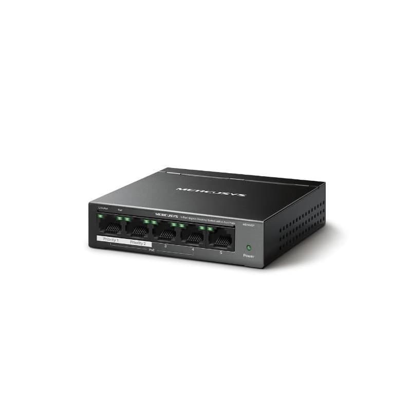 Mercusys MS105GP 5xGb destop switch 4xPoE+ 2