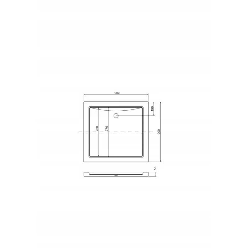 KERRA - Univerzálna nízka vanička 90x90 Oskar 5907548111821 3