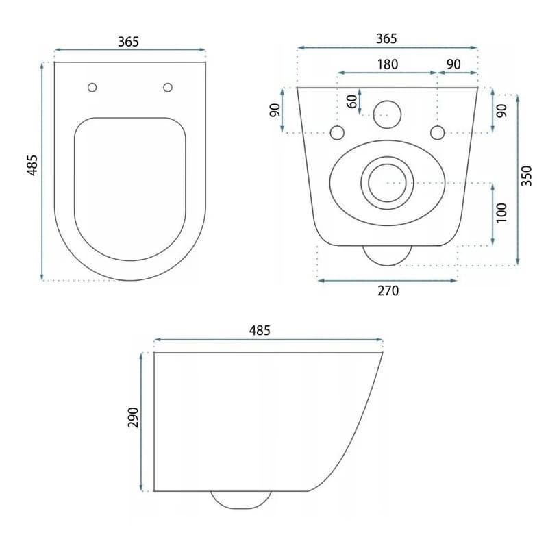 REA - Závesné WC MISA Carlo Mini Tornado Rimless Flat Pro REA-C8770 3