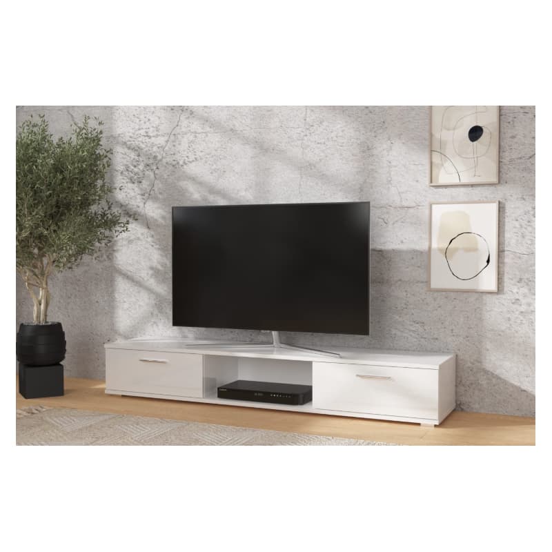 ArtAdrk TV stolík ARIDEA AR02 | biely mat 1