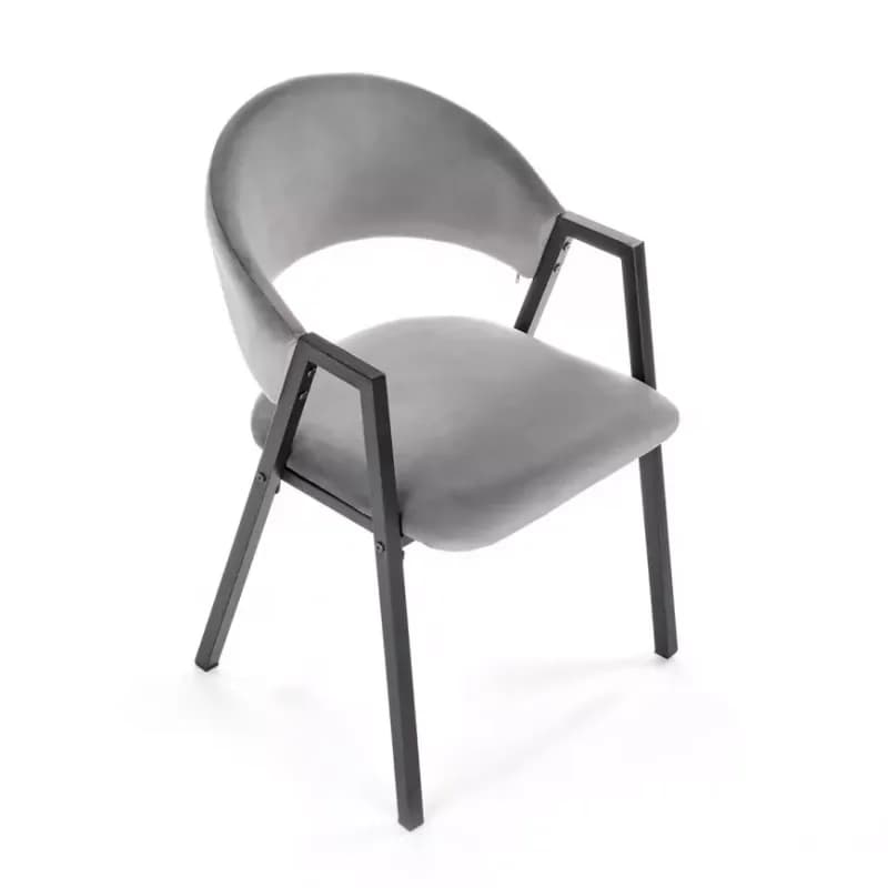 Stolička K473 Velvet/Kov Šedá