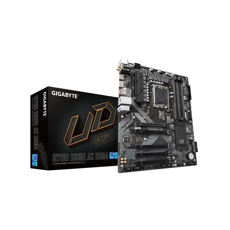 GIGABYTE MB Sc LGA1700 B760 DS3H AX DDR4, Intel B760, 4xDDR4, 1xDP, 1xHDMI, WI-FI