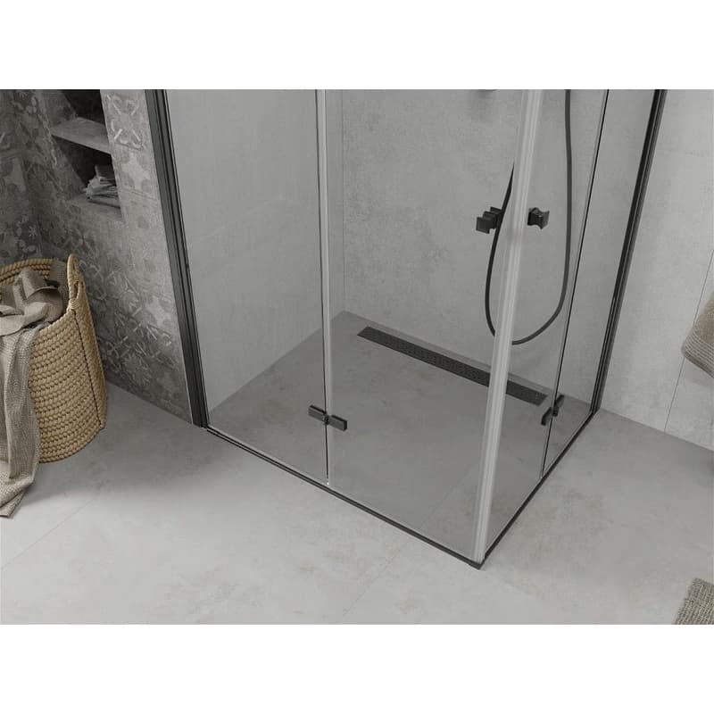 MEXEN/S - Lima Duo Lima Duo sprchovací kút 90 x 80, transparent, čierny 856-090-080-70-00-02 5