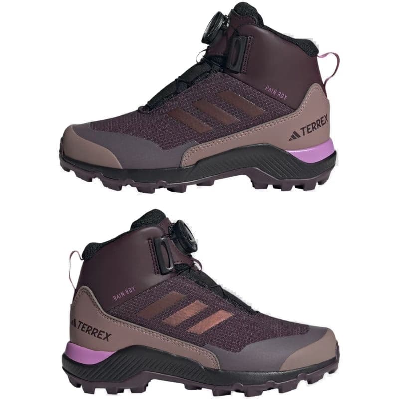Dievčenské členkové zimné topánky ADIDAS Terrex Winter Mid Boa Rain.RDY shadow maroon red lilac 4
