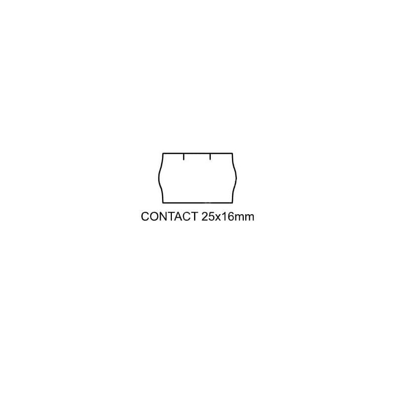 Etikety Contact 25x16mm biele oblé