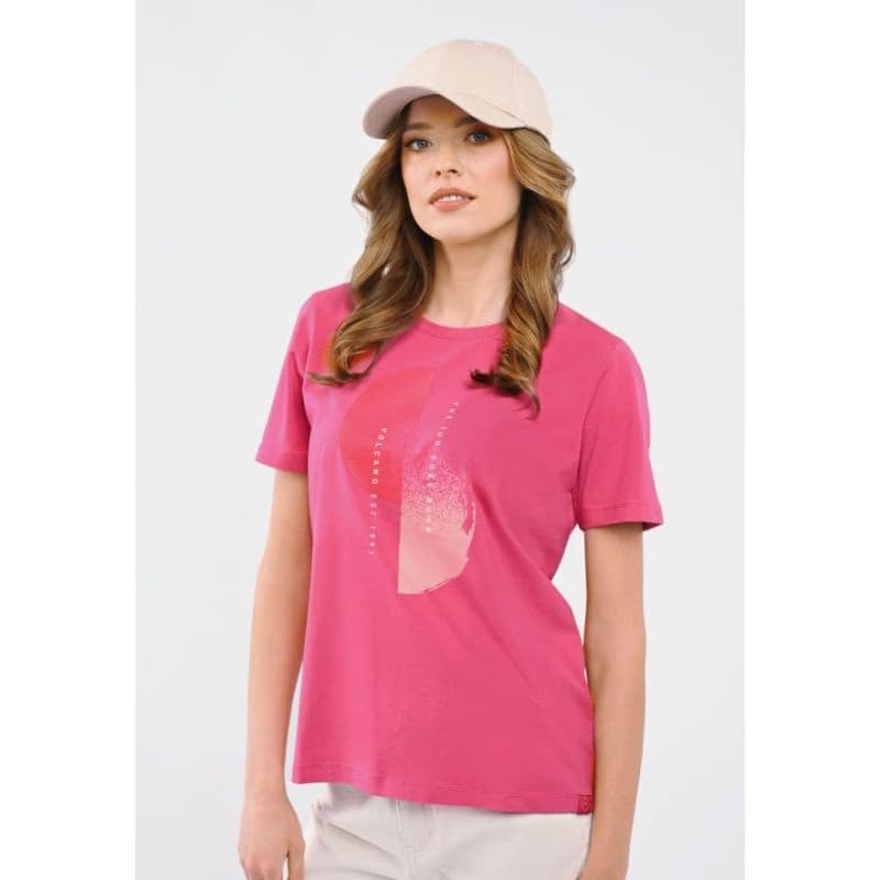 Dámske tričko s krátkym rukávom VOLCANO T-LASH-401-PINK 2