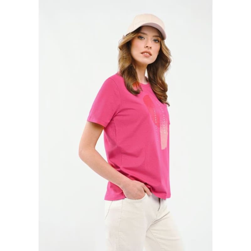 Dámske tričko s krátkym rukávom VOLCANO T-LASH-401-PINK 3