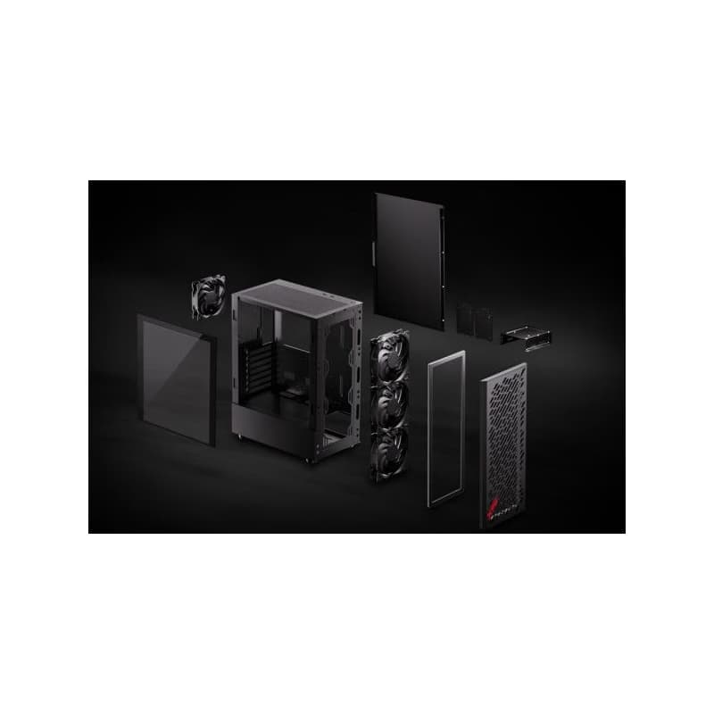 ADATA XPG case VALOR AIR Mid-Tower, bez zdroja, 4x 120mm Fan, Čierna 2