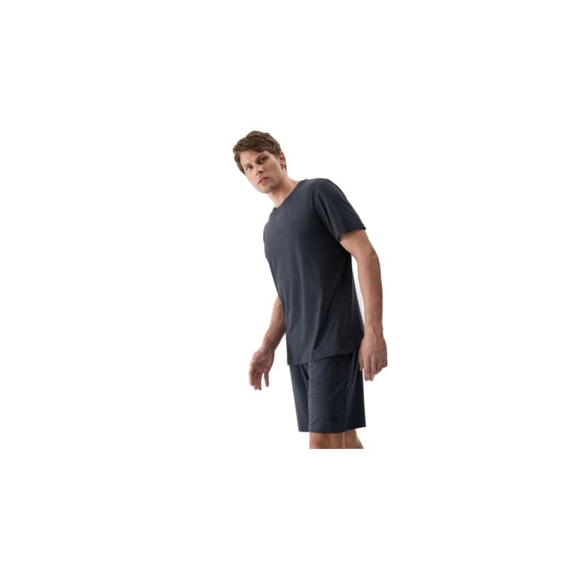 Pánske tréningové tričko s krátkym rukávom 4F TSHIRT FNK M1344-22M-ANTHRACITE MELANGE