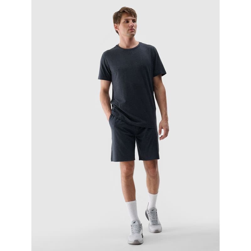 Pánske tréningové tričko s krátkym rukávom 4F TSHIRT FNK M1344-22M-ANTHRACITE MELANGE 4