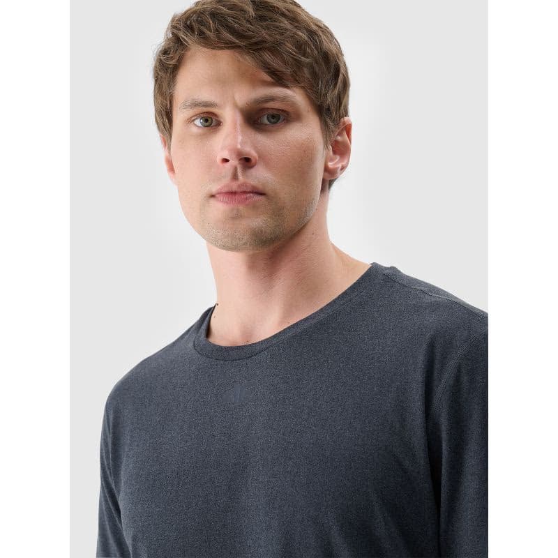 Pánske tréningové tričko s krátkym rukávom 4F TSHIRT FNK M1344-22M-ANTHRACITE MELANGE 6