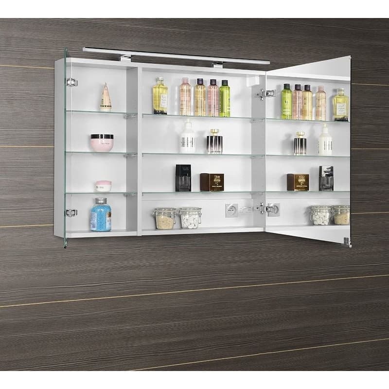 SAPHO - MIRRÓ galérka s LED osvetlením, 90x70x16cm, biela MC090-0030 3