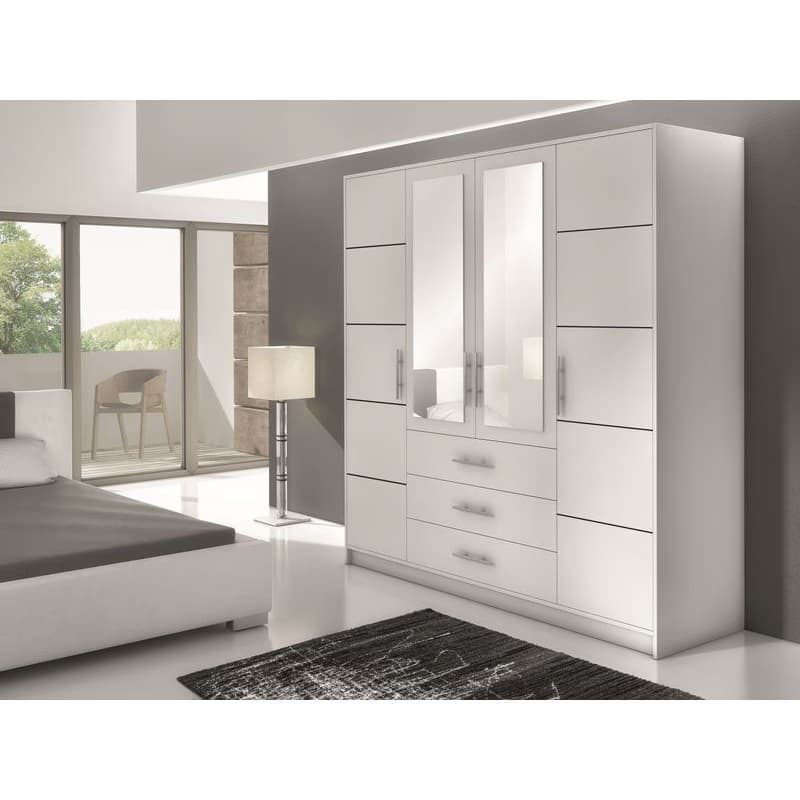 ArtStol Šatníková skriňa BALI D4 | biela 196 cm 2