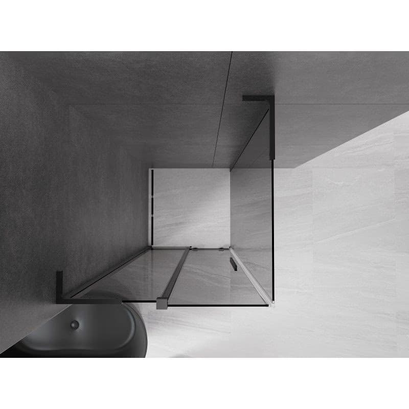 MEXEN/S - Velar L sprchovací kút, posuvné dvere 100 x 100, grafit, čierna 871-100-100-43-70 5