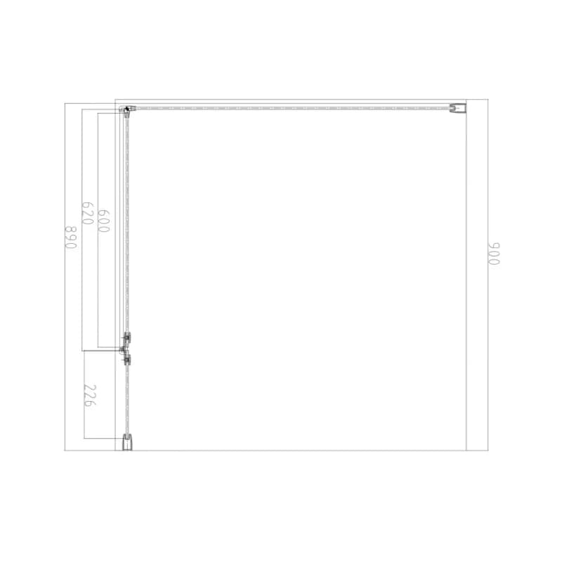 OMNIRES - MANHATTAN sprchové dvere pre bočnú stenu, 90 cm chróm /transparent /CRTR/ ADC90X-ACRTR 3